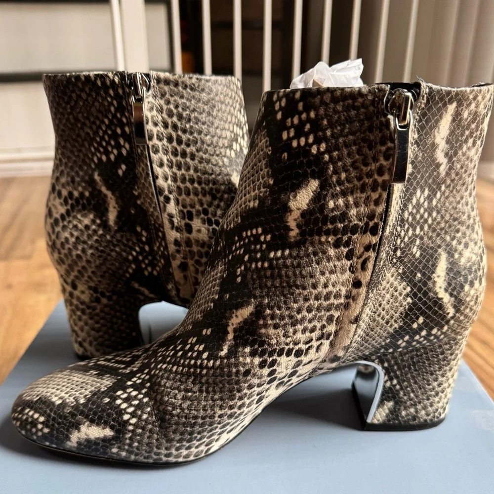 Snake Print Booties - Picture 4 of 7